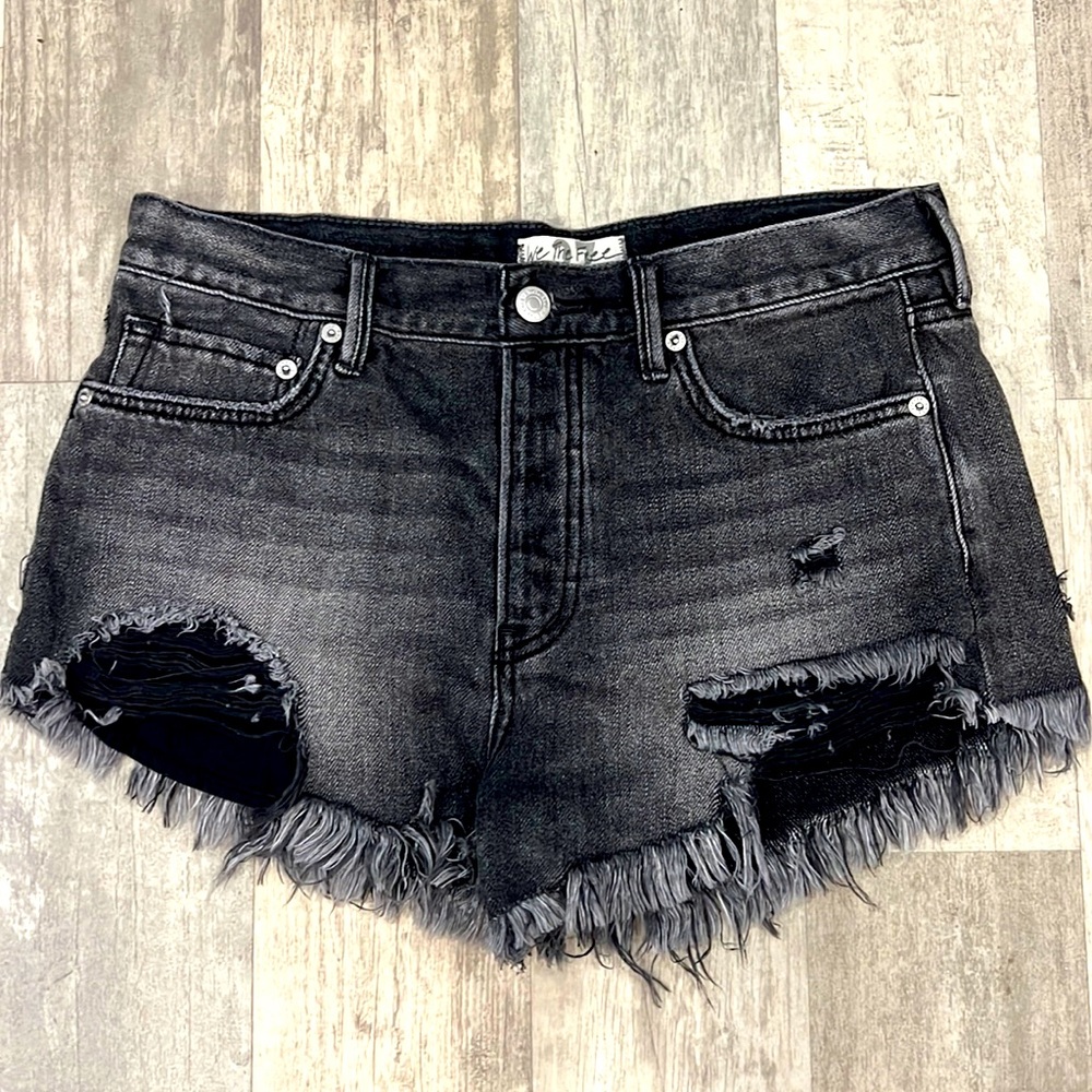 Free People frayed denim shorts